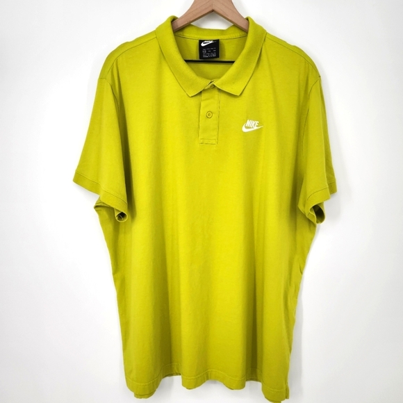 Nike Mens Polo Shirt Size XXL Green Short Sleeve Cotton Logo Golf Outdoor - Picture 1 of 8